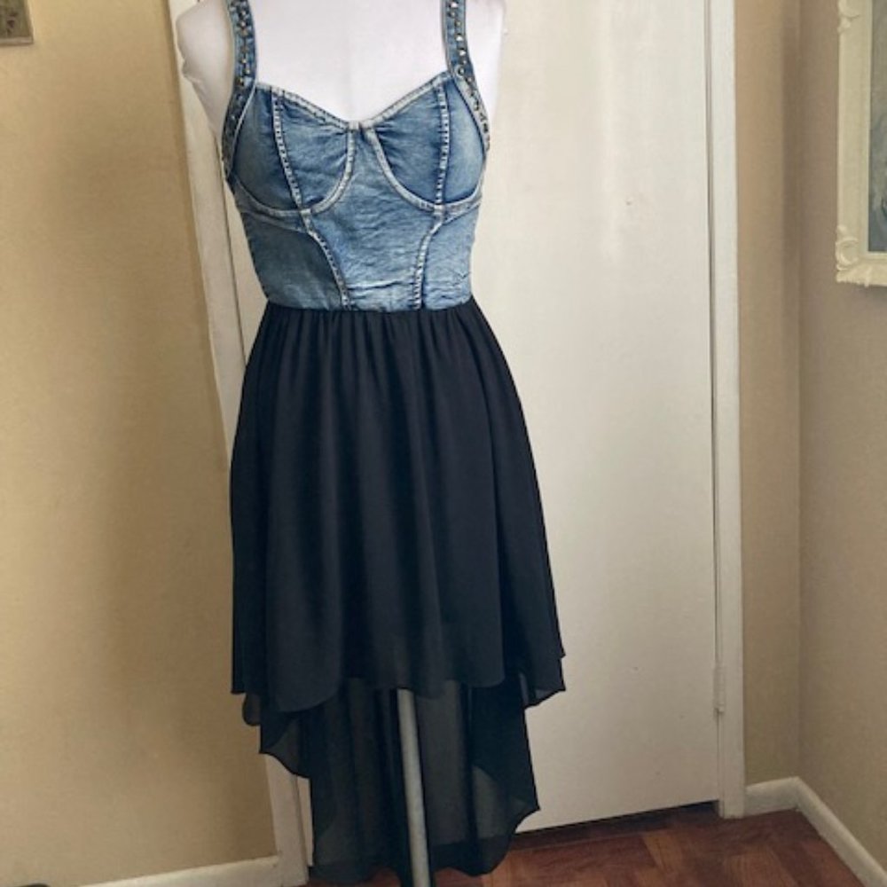 LOVE CULTURE-MEDIUM-DEMNUM TOP, SHEER BOTTOM SKIRT